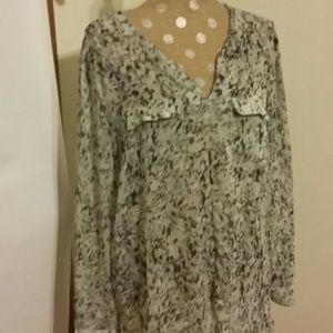 Semi sheer patterned top