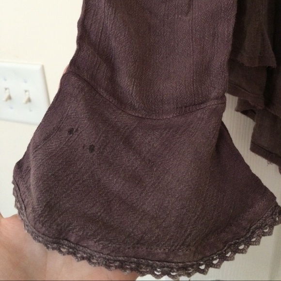 Free People mauve crinkle linen top - Picture 4 of 4