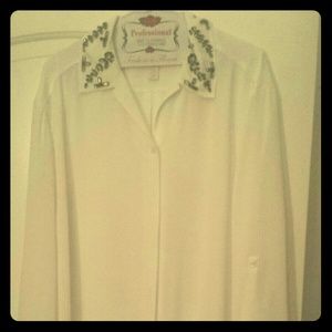 Front Tie White Chico's Blouse