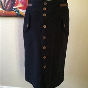 Ralph Lauren button down denim/cotton skirt size 8