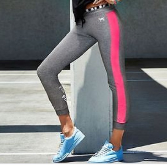 NWT grey & pink gym pant