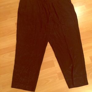 Black soft animal print Cacique pajama pants