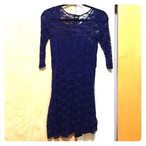Asos navy blue, lace mini dress
