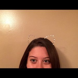 Gold and silver cat ears