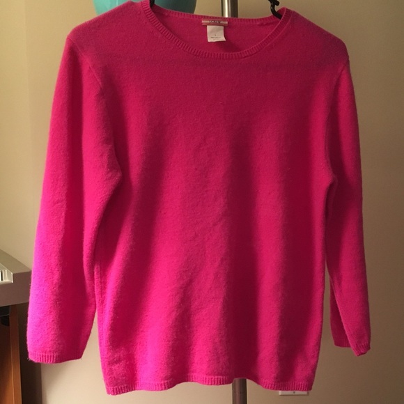 J. Crew Pink Cashmere sweater with 3/4 sleeves - Picture 2 of 4