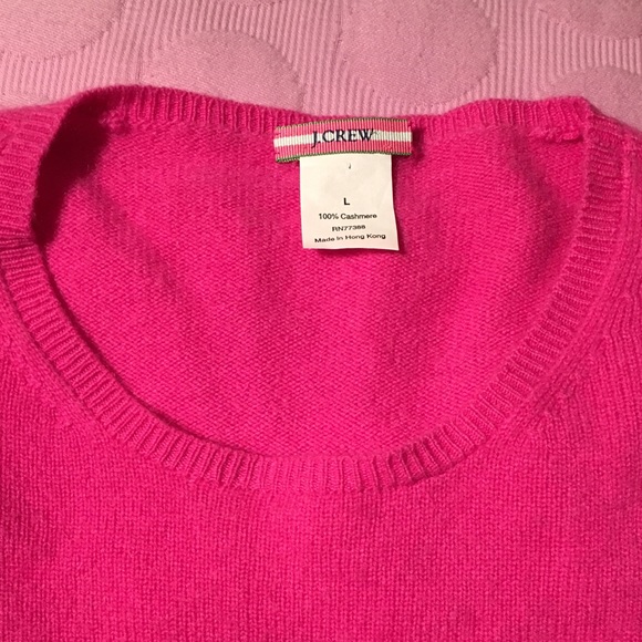 J. Crew Pink Cashmere sweater with 3/4 sleeves - Picture 3 of 4