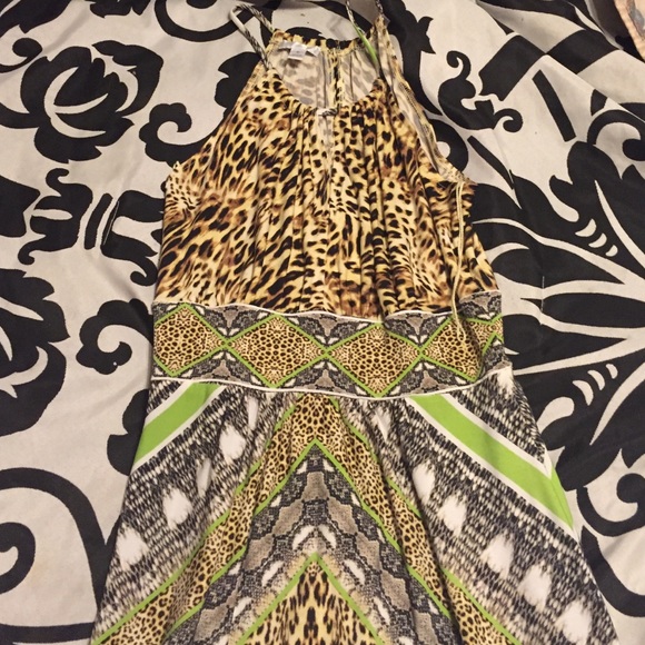 Animal print maxi dress