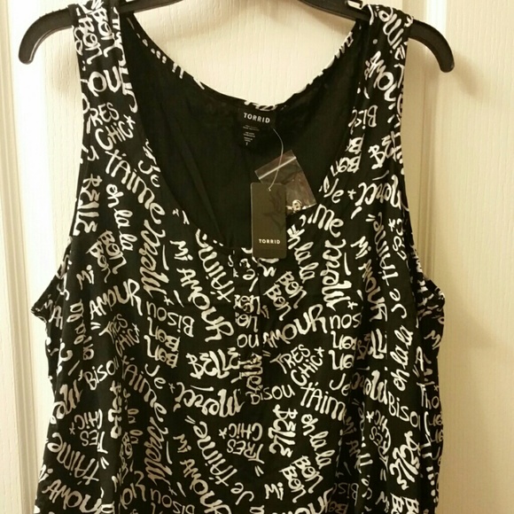 TORRID French Graffiti Blouse