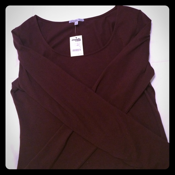 Long sleeve plum color crop top