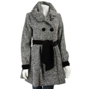 Laundry by design, Black and white tweed wool coat