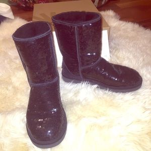 Black Sequin Uggs