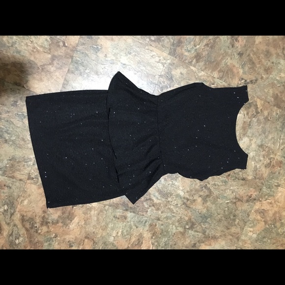 Black peplum dress