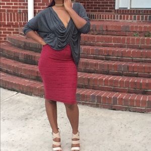 Stretch pencil skirt