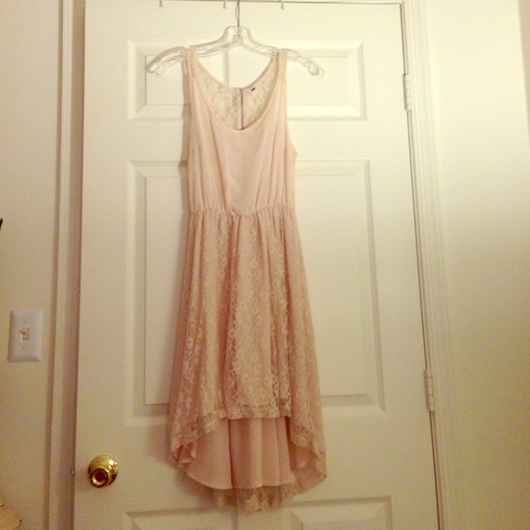 Baby pink hi-low dress - Picture 1 of 2