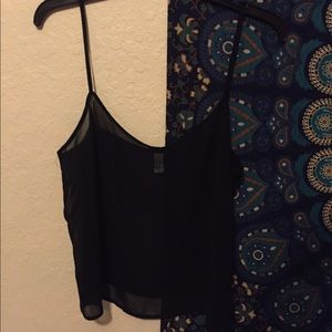 Black see through tank top