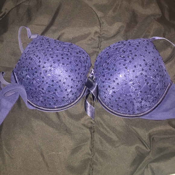 Blue sparkle bra