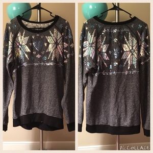 VS PINK sequined winter oversized sweater ✨