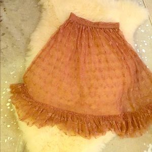 Dusty pink sheer skirt