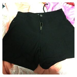 Black High Waisted Shorts