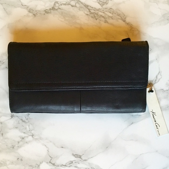 NWT - Kenneth Cole Black Trifold Wallet - Picture 1 of 3