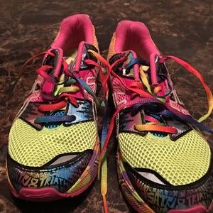 Colorful asics big kids running shoes
