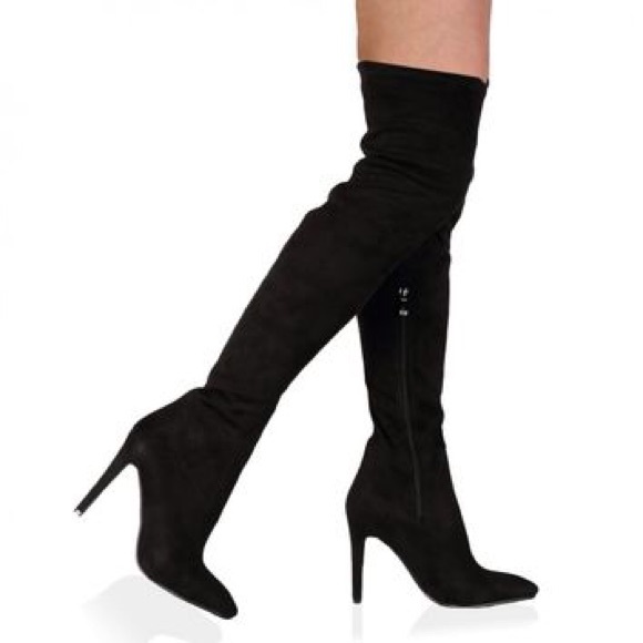 Brand new black thigh high boots