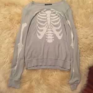 wildfox skeleton sweatshirt top
