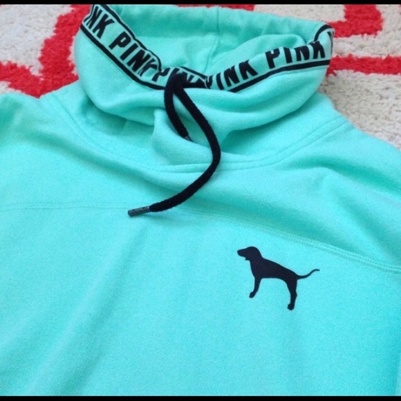 PINK cowl neck hoodie