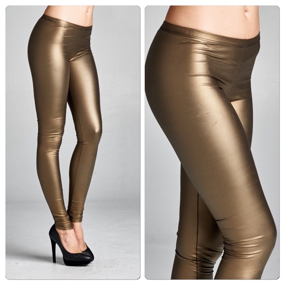 Vegan leather leggings - Picture 3 of 4