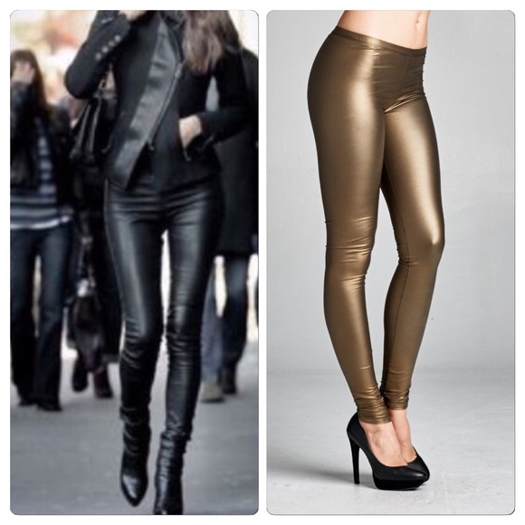 Vegan leather leggings - Picture 4 of 4