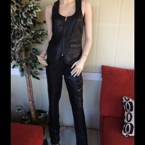 Black leather pants