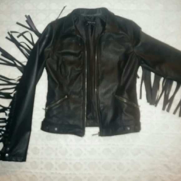 Nasty Gal Jackets & Blazers - Fringe leather jacket