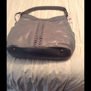 Gray Tignanello  Distressed Leather Bag With Bonus