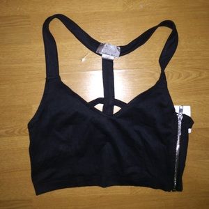 Faux Suede Cage Crop top
