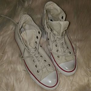 Vintage Dirty Off White High Top Converse