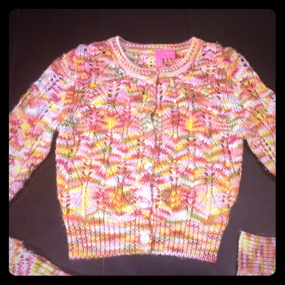 Lacy knit crop sweater