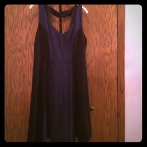Torrid blue and black skater dress