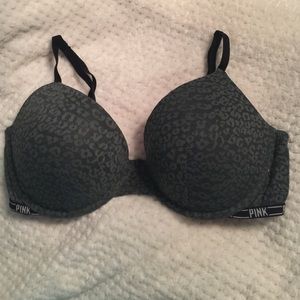 Victoria's Secret PINK leopard lace push up bra