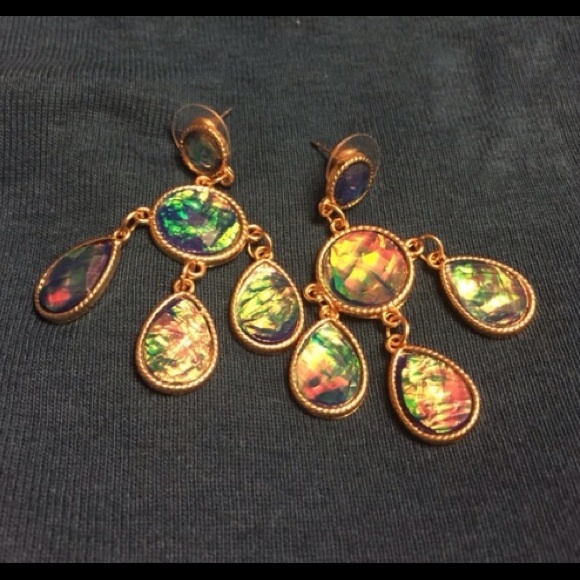 Gold tone earrings