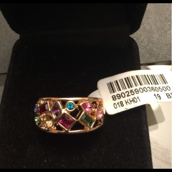 Rose gold and semi precious stones ring