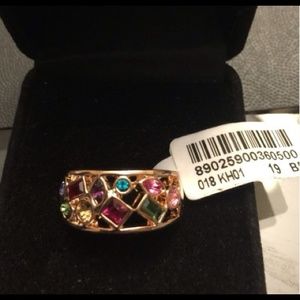 Rose gold and semi precious stones ring