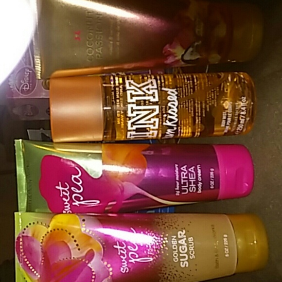 Bath and body works,vic secret lotion and one pink