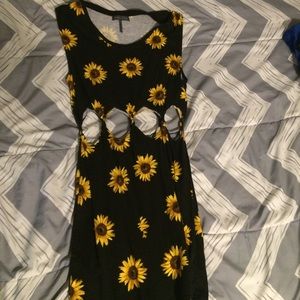 Kendall and Kylie sunflower cutout dress