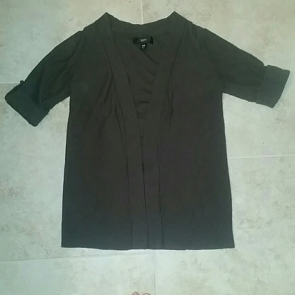 Army Green Half Sleeve Open Cardigan