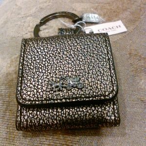 Coach leather key chain