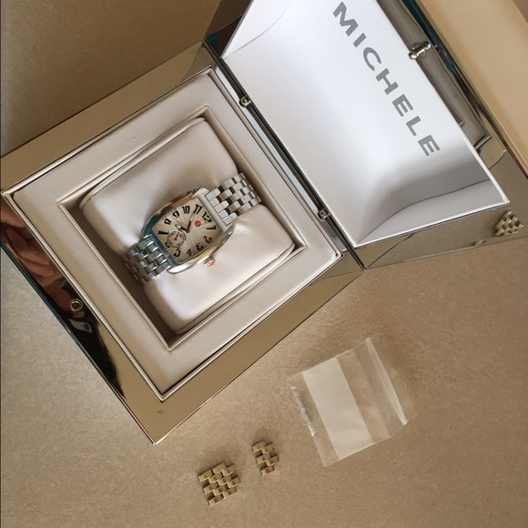Michele urban mini stainless steel watch