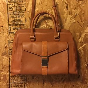 Zara Cognac Office City Bag
