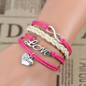 Sister, Love & Infinity Sign Bracelet