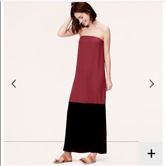 Loft color block maxi dress
