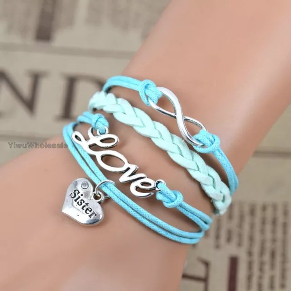 Sister, Love & Infinity Sign Bracelet